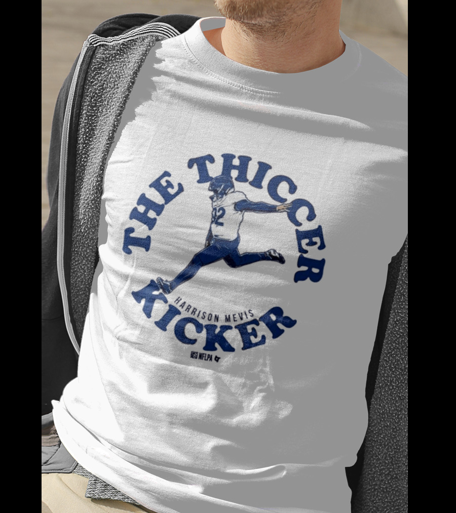 Harrison Mevis The Thiccer Kicker Football Player 92 T-Shirt