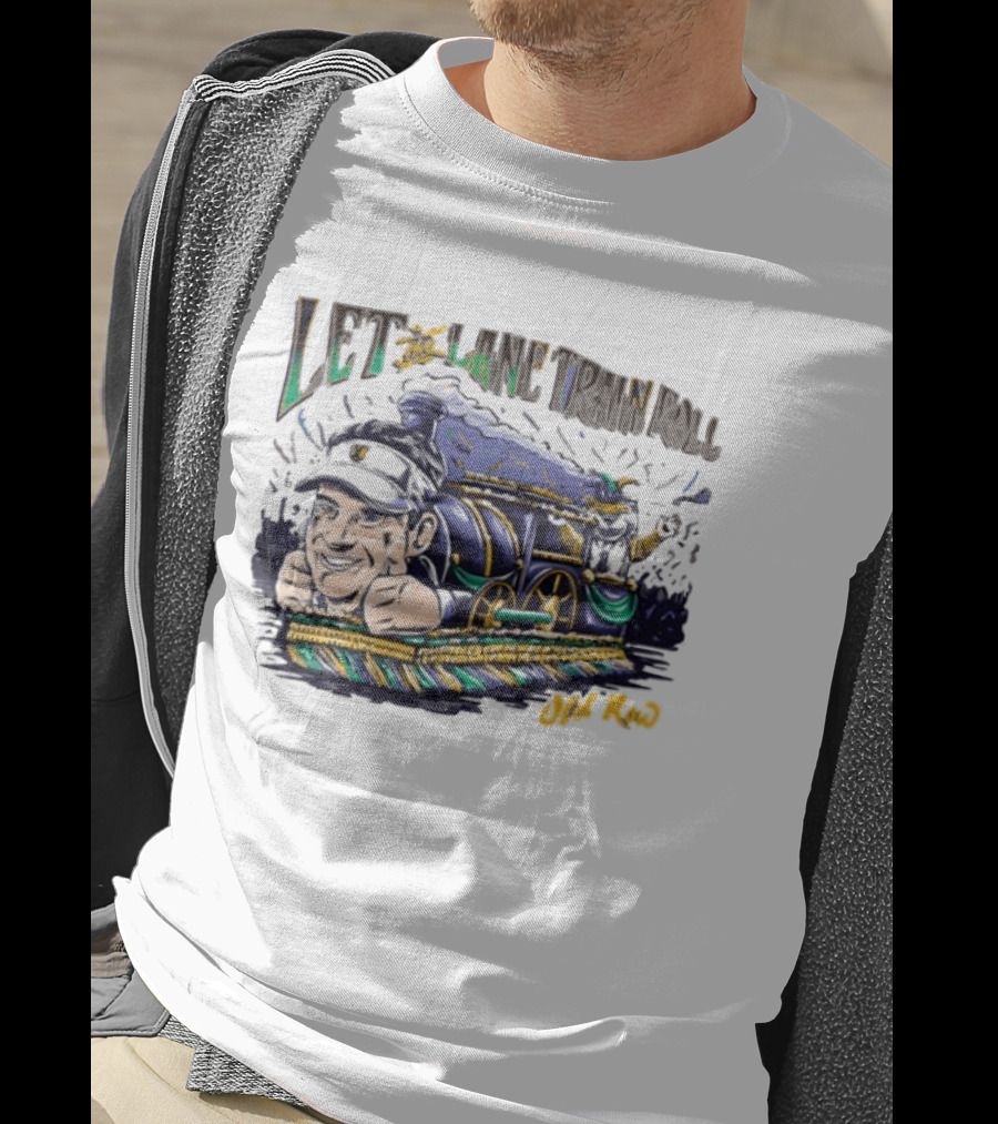 Let The Lane Train Roll Old Row Train Caricature Engineer T-Shirt