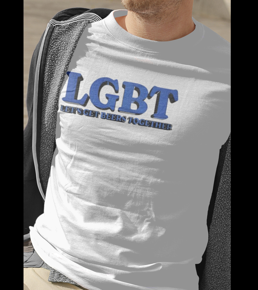 LGBT Let's Get Beers Together Blue T-Shirt
