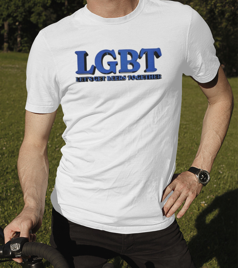 LGBT Let's Get Beers Together Blue T-Shirt