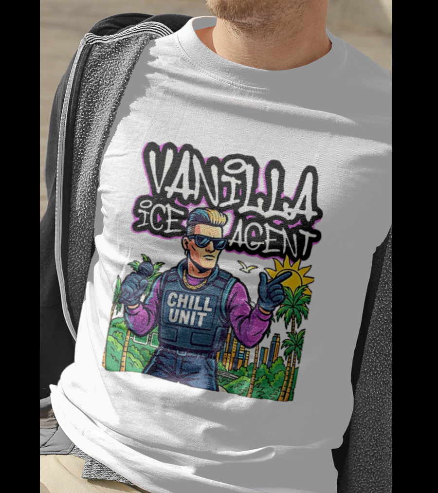 Vanilla Ice Agent Chill Unit Retro Pop Culture Meme T-Shirt
