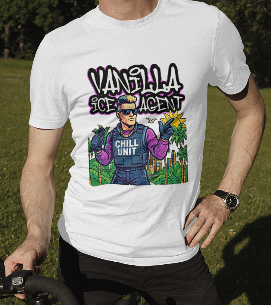 Vanilla Ice Agent Chill Unit Retro Pop Culture Meme T-Shirt