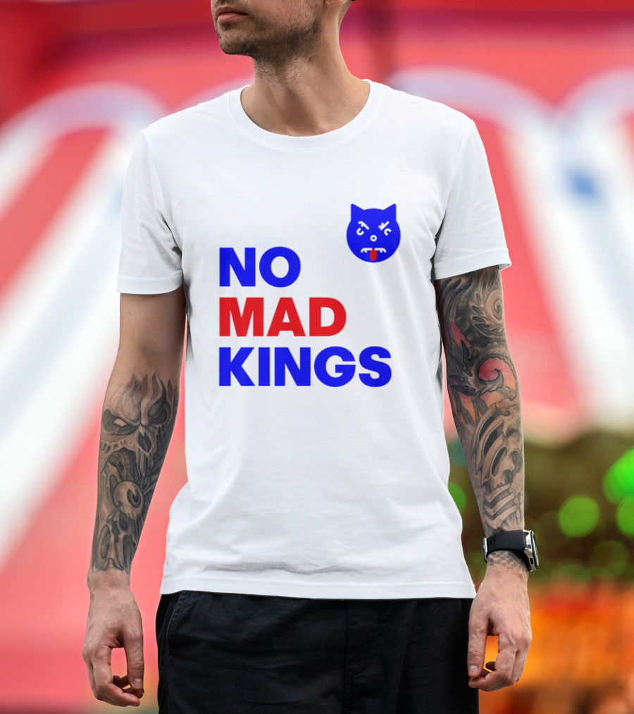 Nomad Kings Blue Red Cat Face T-Shirt
