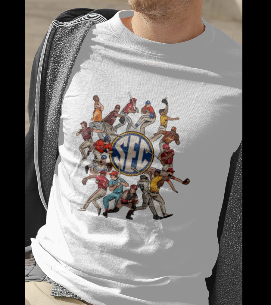 SEC Schools Baseball Players Ole Miss Around The SEC T-Shirt
