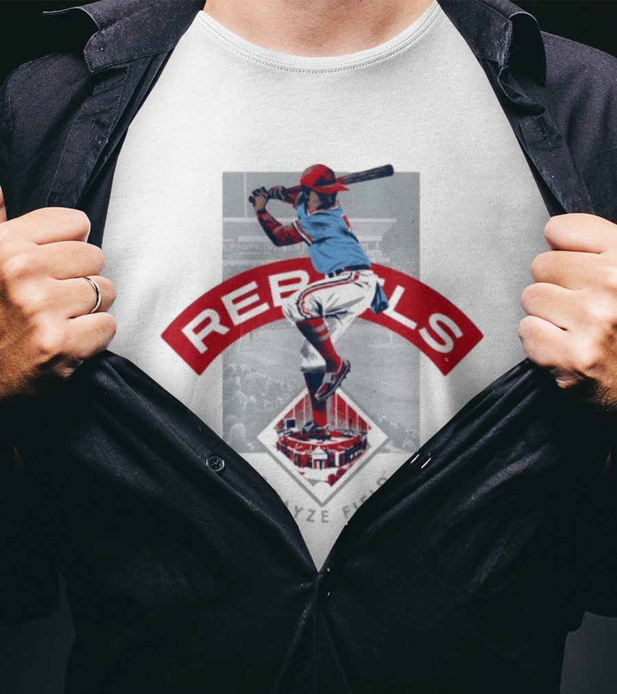 Ole Miss Baseball Hardball Heritage Rebels Iconic Swing Stadium Scene T-Shirt
