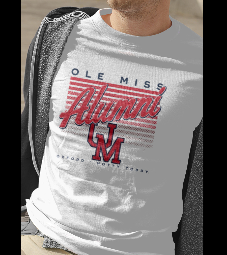 Ole Miss Alumni UM Oxford Hotty Toddy Stripes T-Shirt