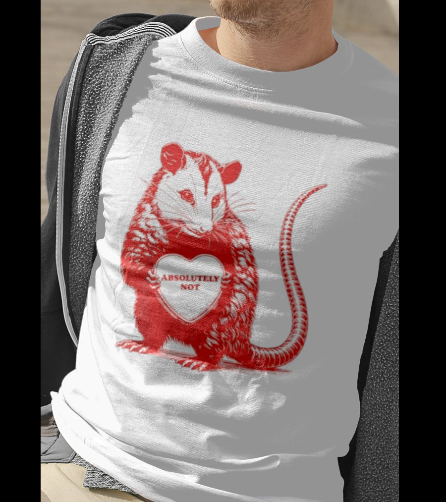 Absolutely Not Valentine Opossum Heart T-Shirt