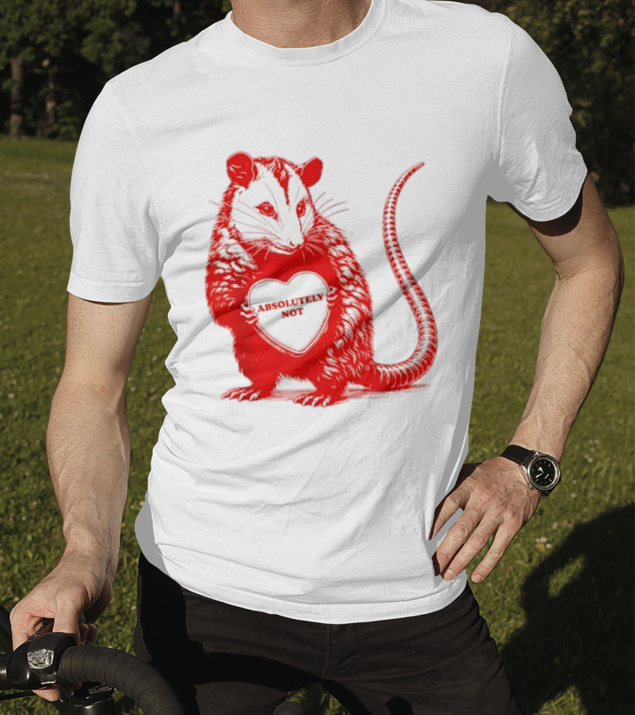 Absolutely Not Valentine Opossum Heart T-Shirt