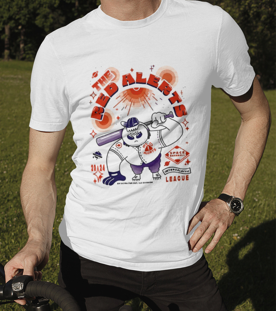 Space Cowbear League Red Alerts Team Fan T-Shirt