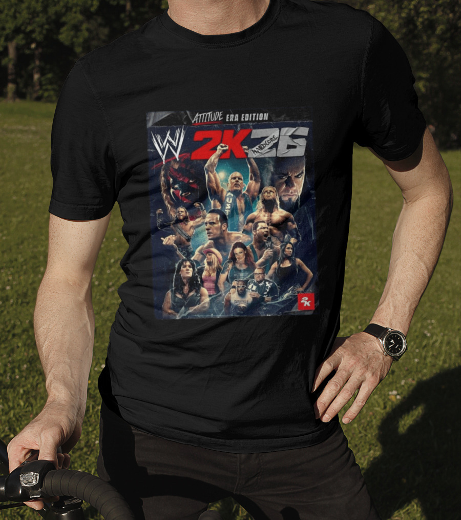 WWE 2K26 Attitude Era Edition Featuring Iconic Legends T-Shirt