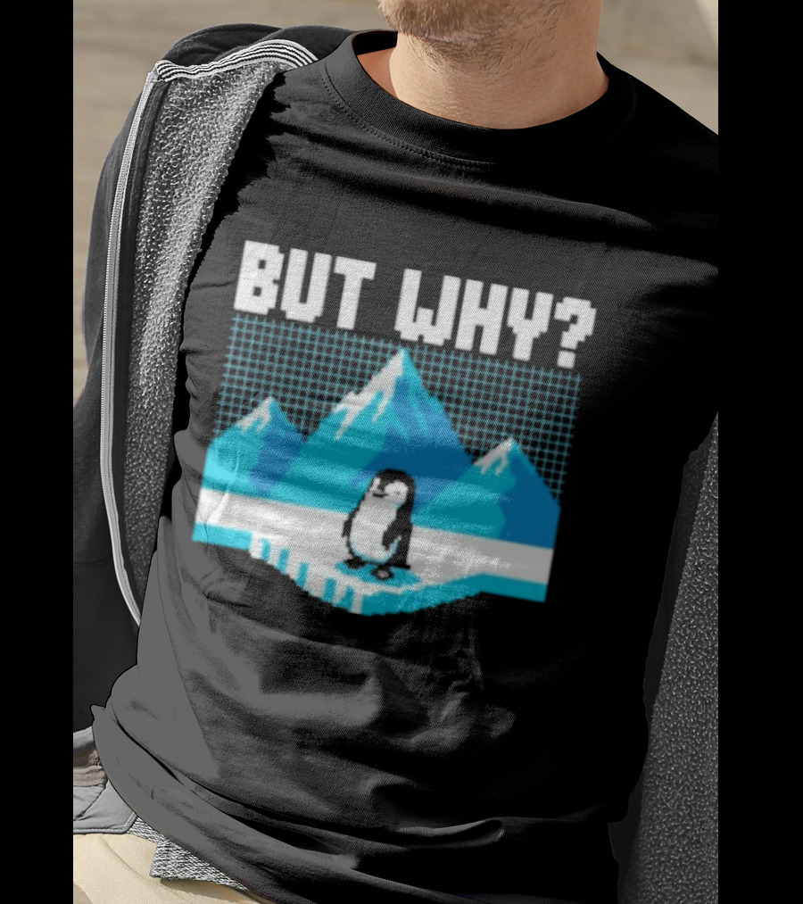 But Why Penguin Arctic Mountains Iceberg T-Shirt