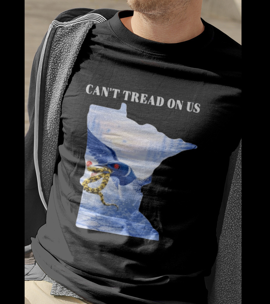 Can't Tread On Us Loon Snake Minnesota Ice Support T-Shirt