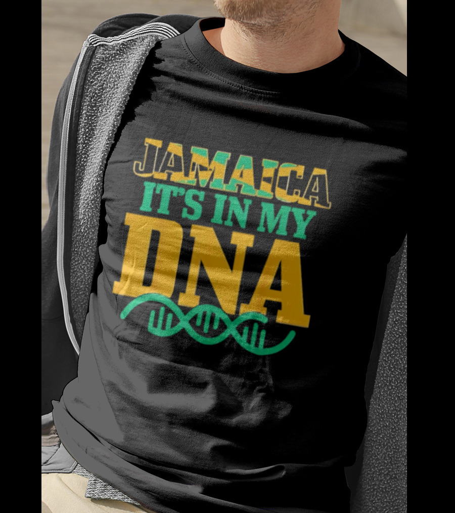 Jamaica It's In My DNA Jamaican Flag Pride Heritage T-Shirt