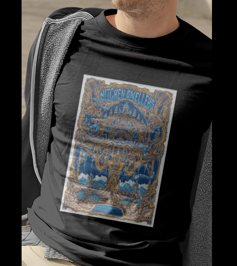 Kitchen Dwellers Jan 22 23 Cervantes' Masterpiece Ballroom Denver Colorado Psychedelic Tree T-Shirt