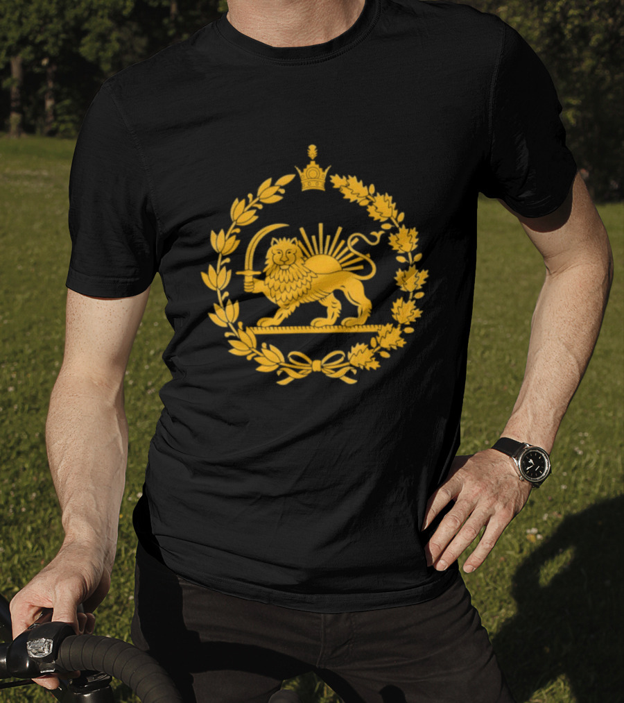 Lion And Sun Iran Persian Flag Shir O Khorshid Symbol Heritage T-Shirt