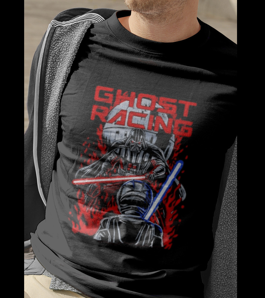 Ghost Racing Darth Vader Lightsaber Duel Scene T-Shirt