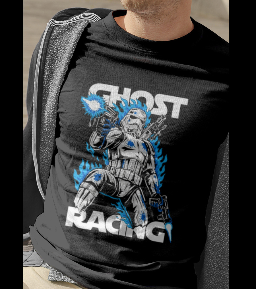 Ghost Racing Lone Trooper Stormtrooper Galactic Combat Blaze T-Shirt