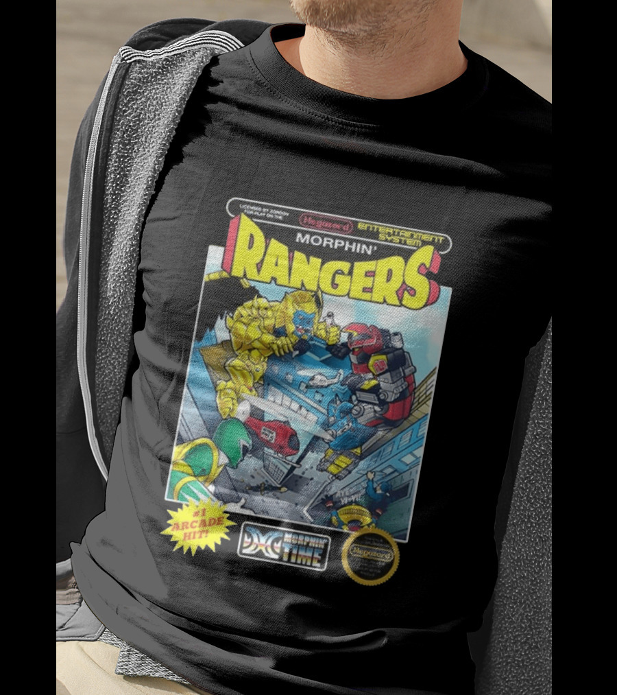 Morphin Rangers Megazord Vs Goldar Arcade Hit T-Shirt