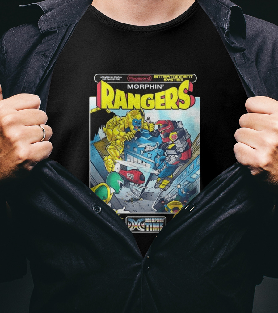 Morphin Rangers Megazord Vs Goldar Arcade Hit T-Shirt