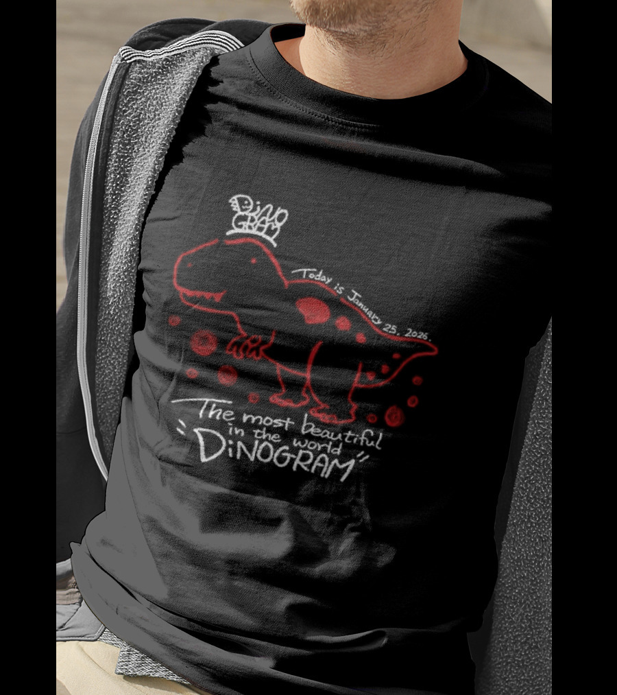The Most Beautiful Dinogram Dinosaur With Red Spots And Crown T-Shirt