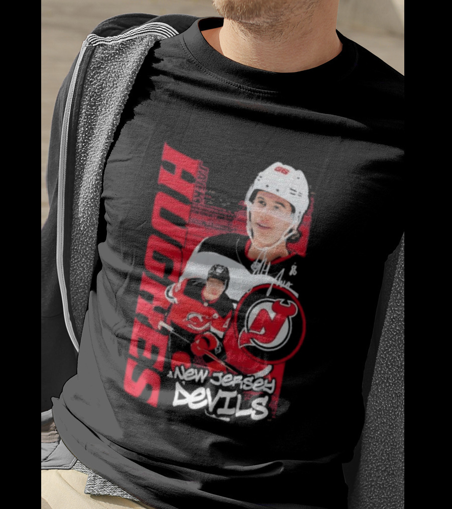 New Jersey Devils Jack Hughes Playmaker Hockey Legend T-Shirt