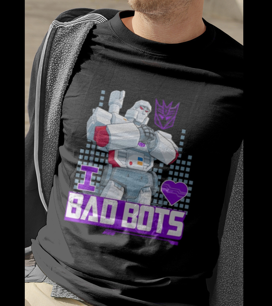Transformers Valentine's Day Megatron I Love Bad Bots Decepticon T-Shirt