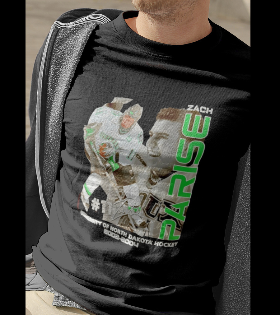 Zach Parise University Of North Dakota Hockey 2002 2004 Sioux #11 T-Shirt