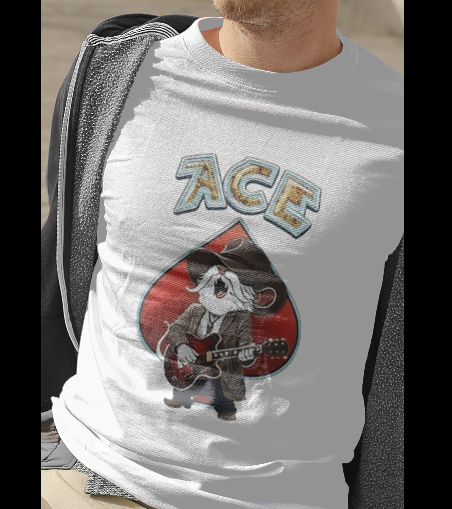 Bob Weir Uncle Pecos ACE Mouse Guitar Spade T-Shirt