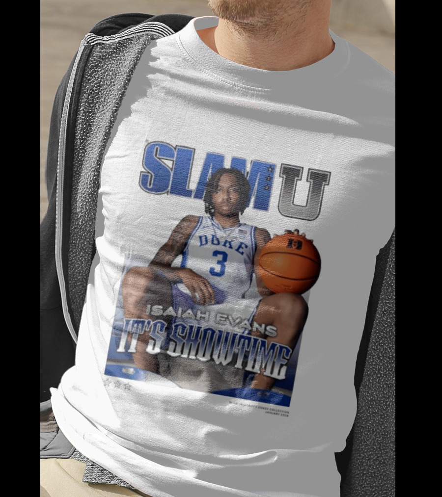 Slam U Isaiah Evans Duke Basketball It's Showtime T-Shirt