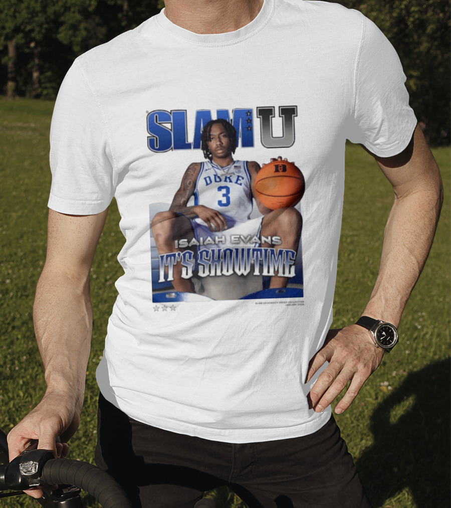 Slam U Isaiah Evans Duke Basketball It's Showtime T-Shirt