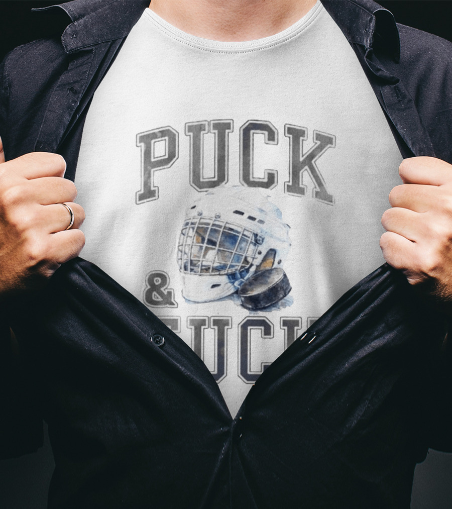 Spencer's Puck Goalie Helmet Hockey Humor T-Shirt