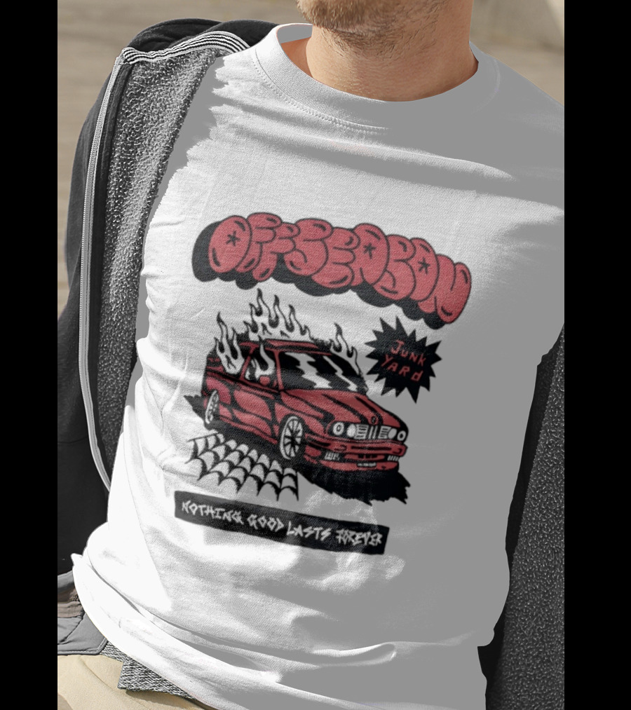 Offseason Junk Yard Nothing Good Lasts Forever Retro Car T-Shirt