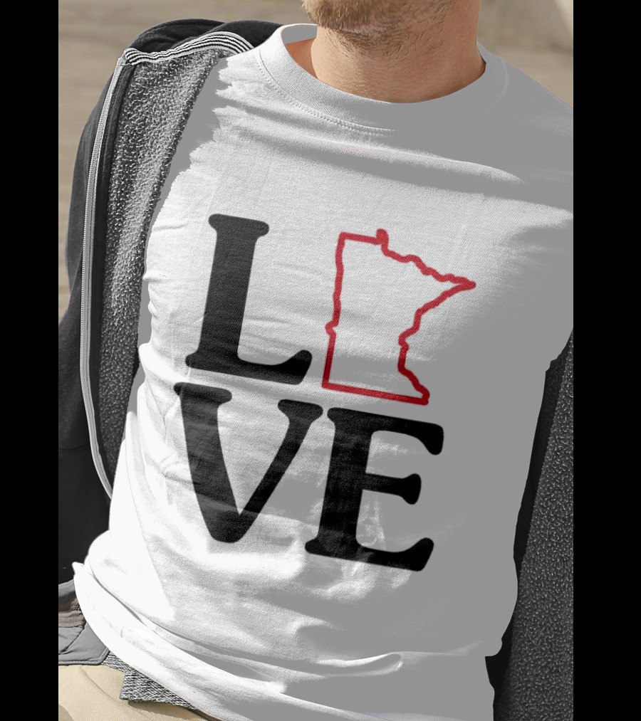 Love Minnesota State Map T-Shirt
