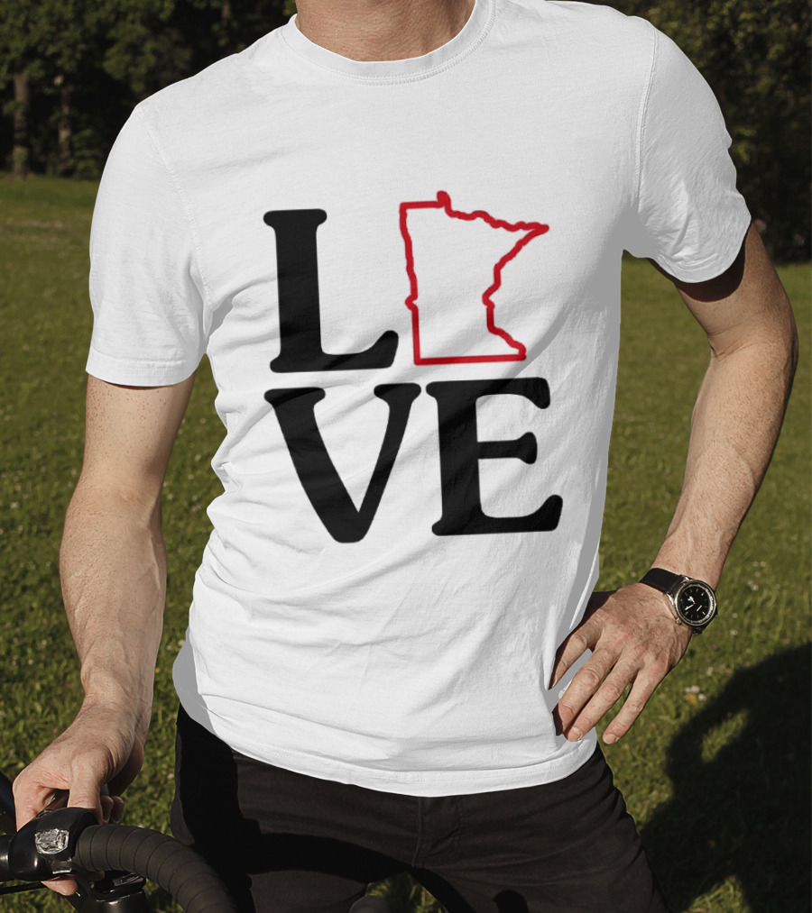 Love Minnesota State Map T-Shirt
