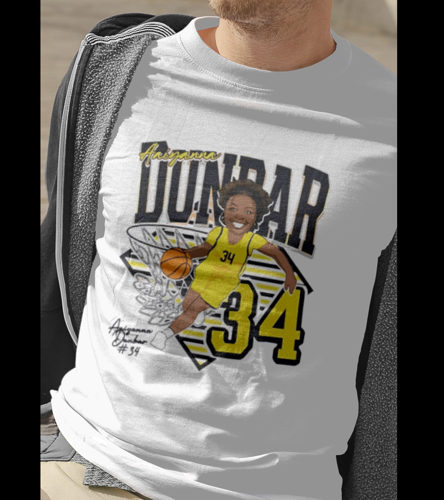 Aaiyanna Dunbar Basketball 34 Michigan Wolverines T-Shirt