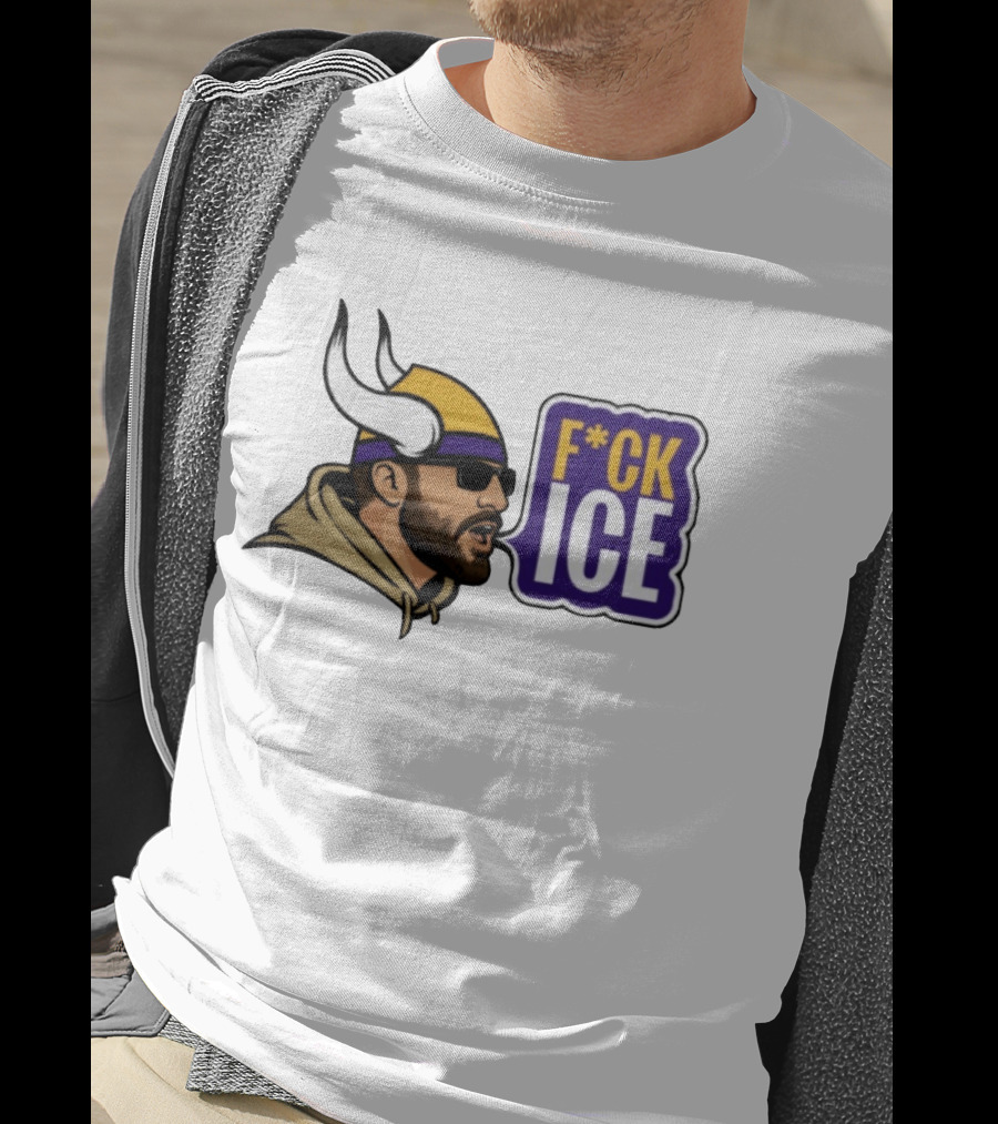 F*CK ICE Viking Horn Helmet Sunglasses T-Shirt