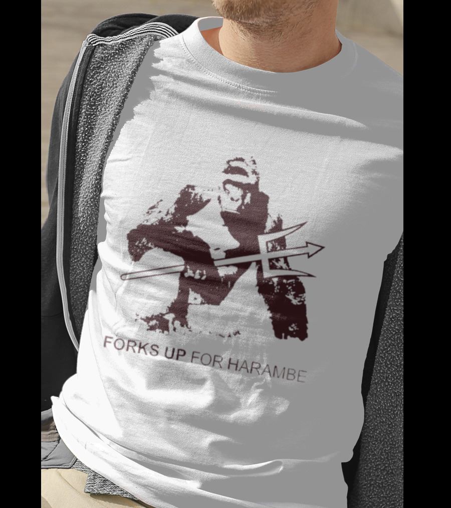 Forks Up For Harambe Arizona State Sun Devils Trident T-Shirt