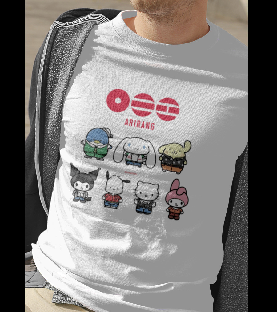 BTS Sanrio Collaboration Arirang Characters Collection Cute Cartoons T-Shirt