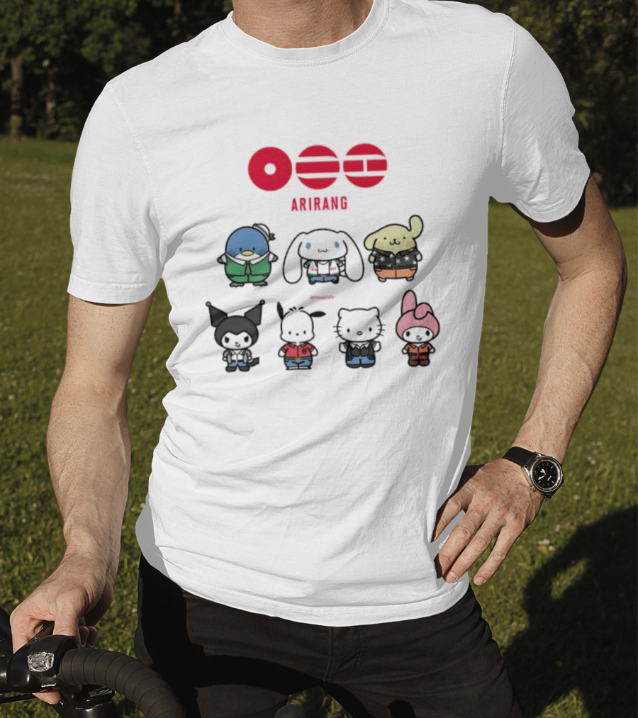 BTS Sanrio Collaboration Arirang Characters Collection Cute Cartoons T-Shirt