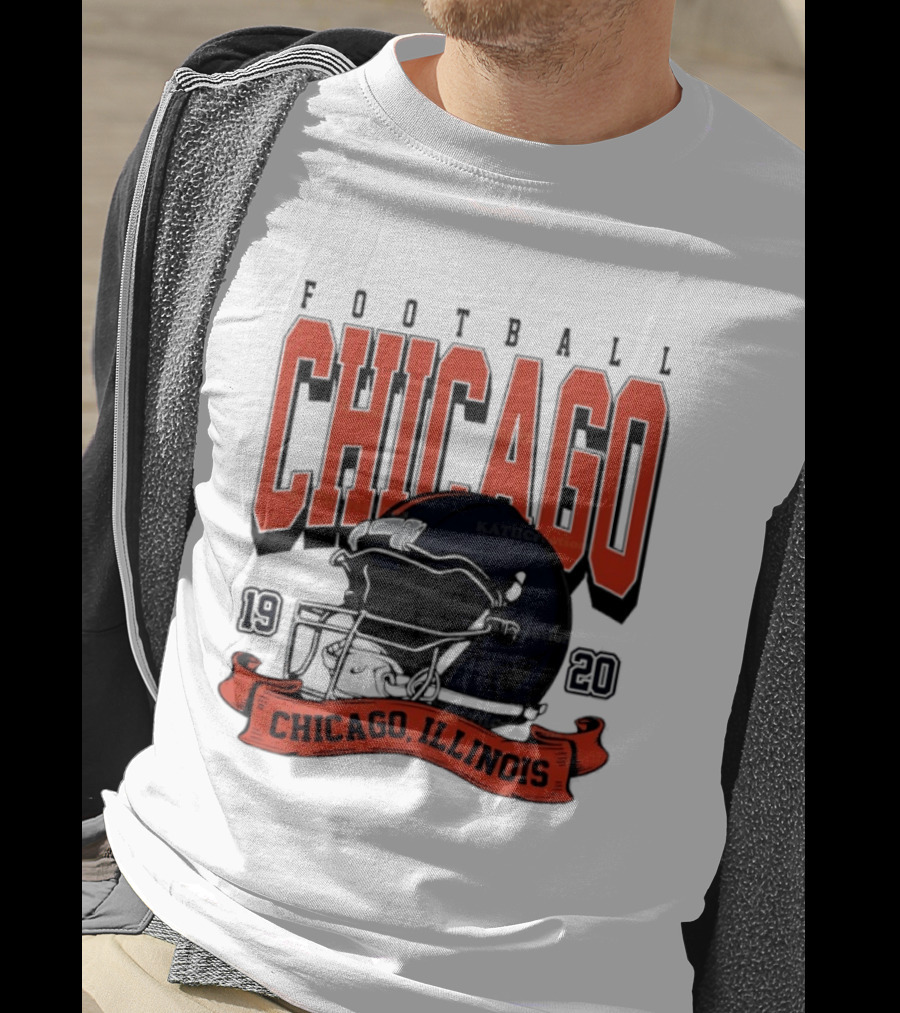 Chicago Football Helmet 1920 Illinois Sports Team T-Shirt