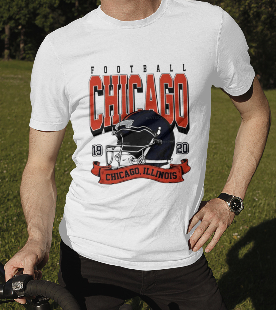 Chicago Football Helmet 1920 Illinois Sports Team T-Shirt