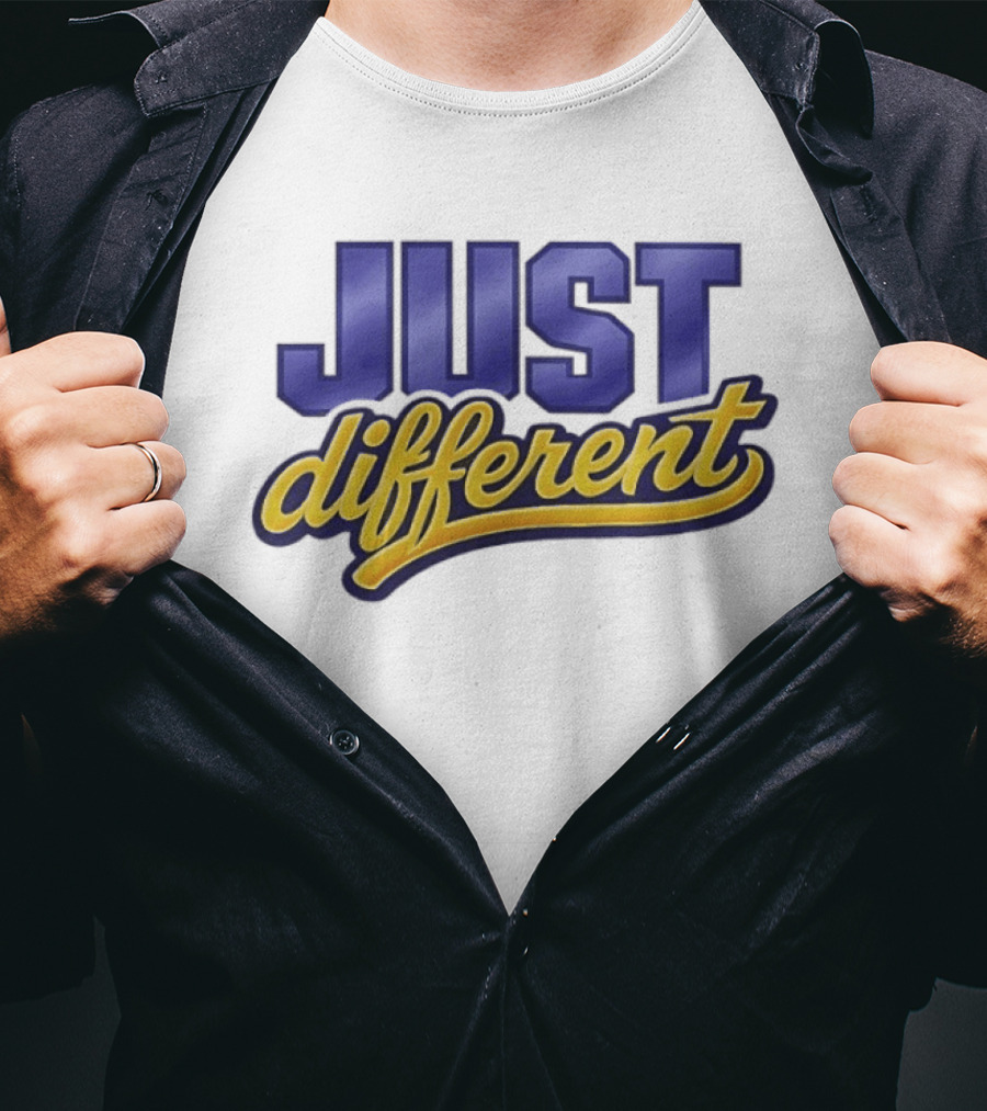 Just Different Blue And Yellow T-Shirt