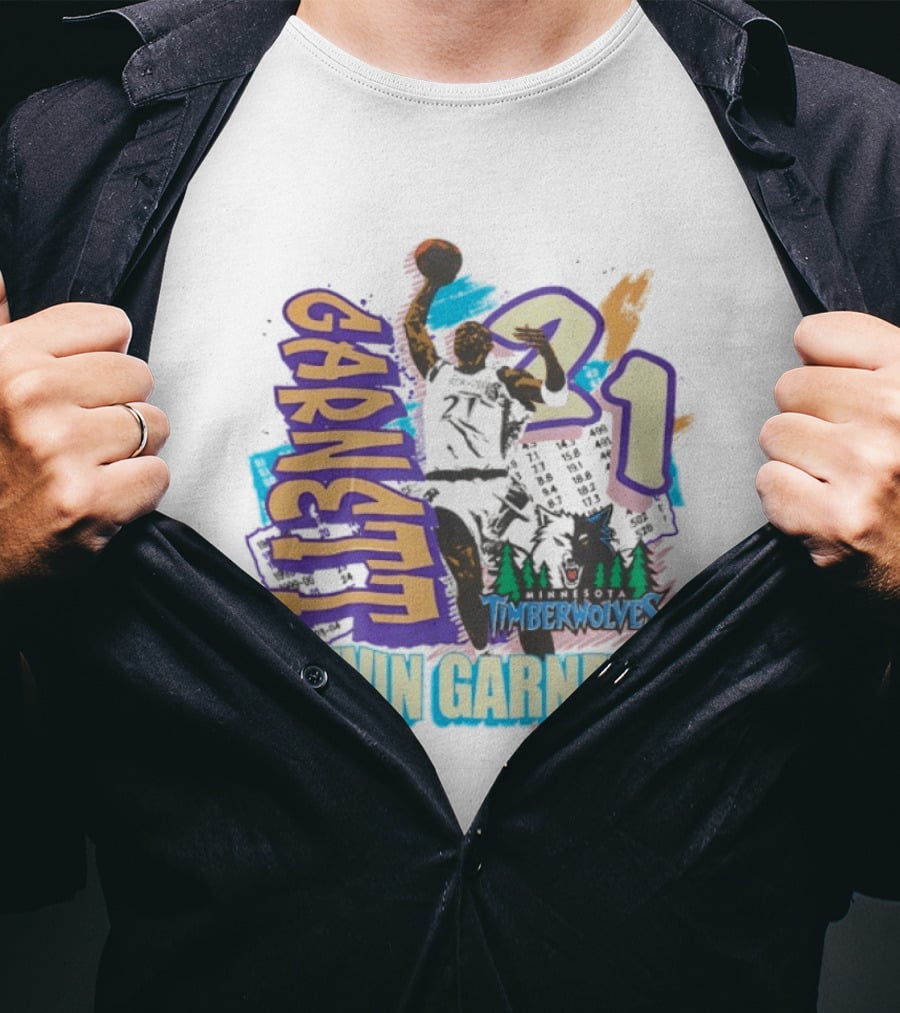 Kevin Garnett Timberwolves Basketball 21 T-Shirt