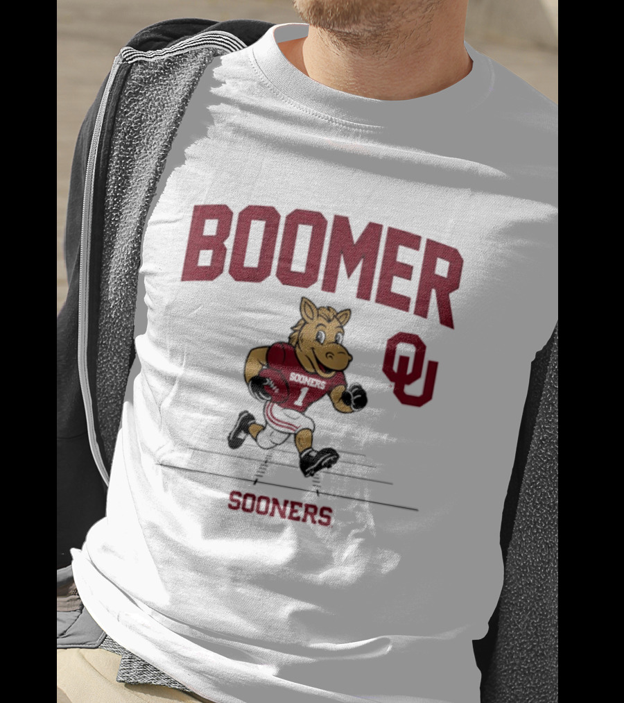 Boomer Oklahoma Sooners Football OU Gridiron T-Shirt
