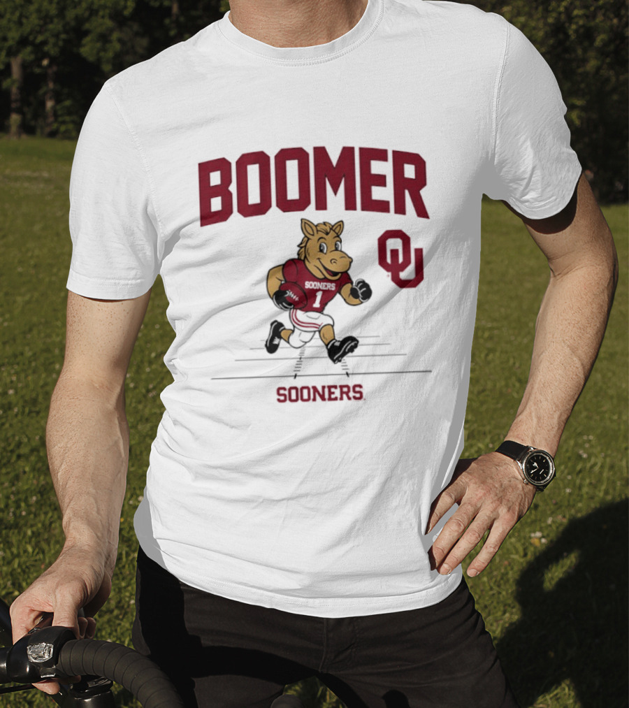 Boomer Oklahoma Sooners Football OU Gridiron T-Shirt
