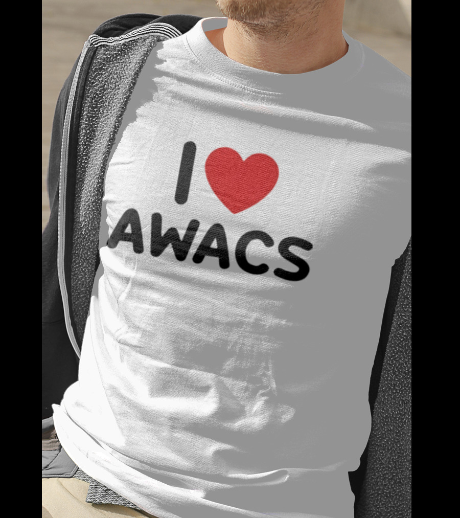 I Love AWACS Heart Symbol Enthusiast Recognition T-Shirt