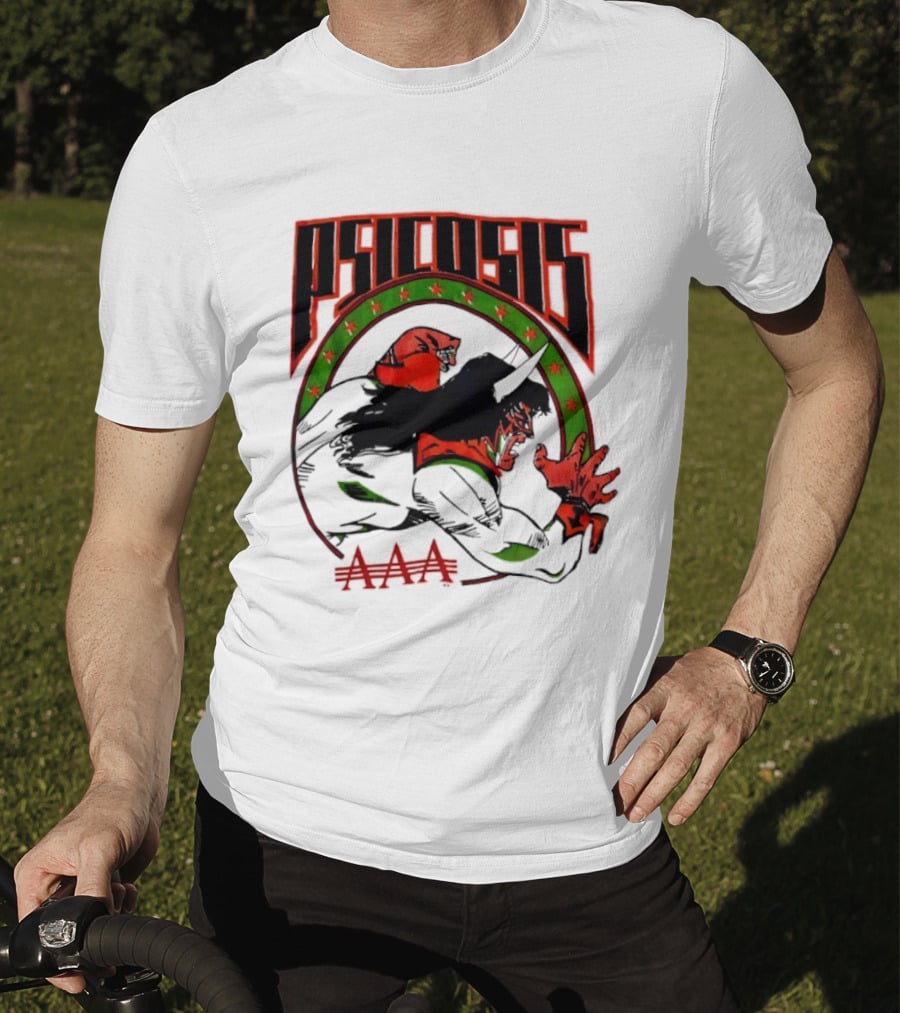 Psicosis AAA Wrestling Promotion Luchador Mask Art Comic T-Shirt