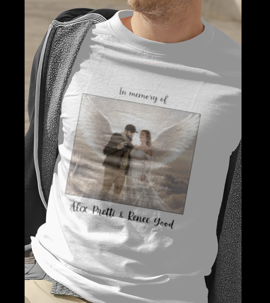In Memory Of Alex Pretti Renee Good Angel Wings Remembrance T-Shirt