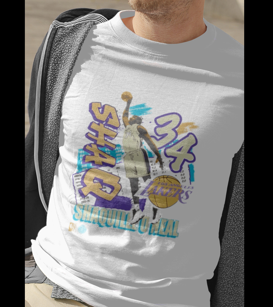 Shaquille O'Neal 34 Los Angeles Lakers Shaq Basketball T-Shirt