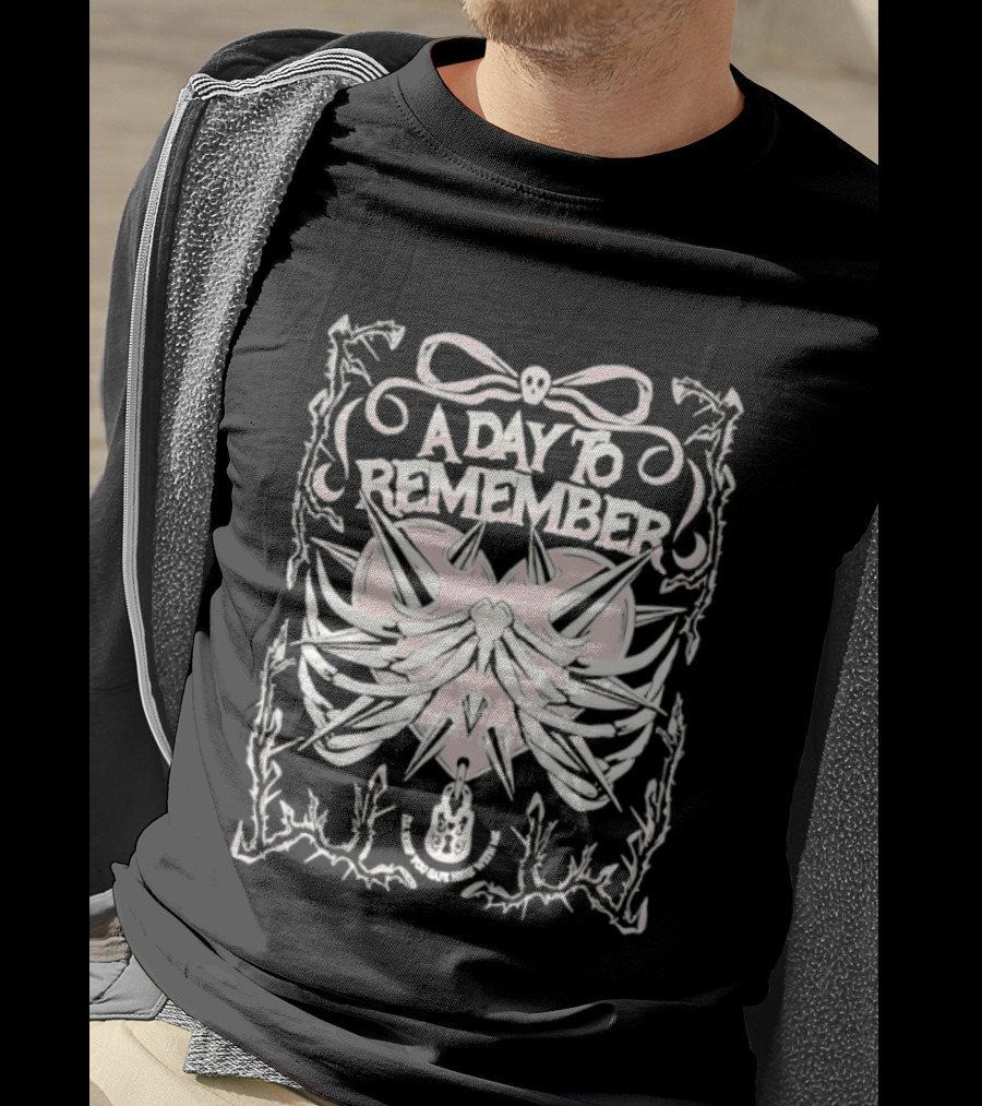 A Day To Remember Spiked Skull And Anchor T-Shirt